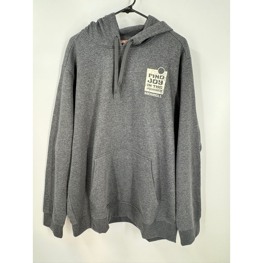 Merrell Mens Charcoal Gray Graphic Hoodie Find Joy In The Journey Size XL